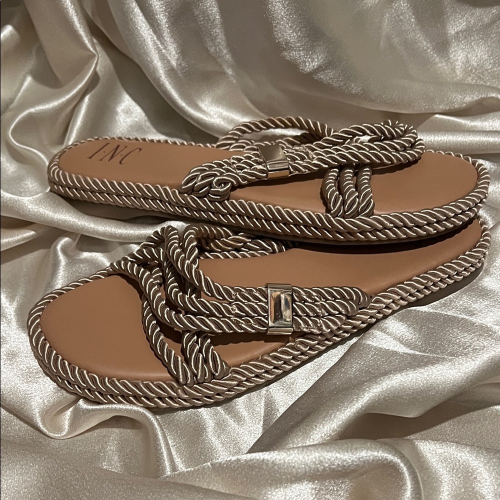 Elegant Tan Rope Sandals